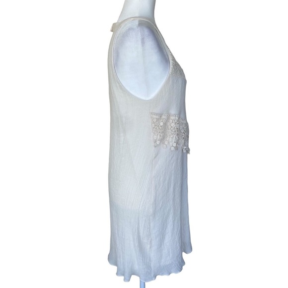 J Gee Dress M Ivory Rayon Blend Lined Sleeveless A Line Dress Lace‎ Feminine - Picture 9 of 16